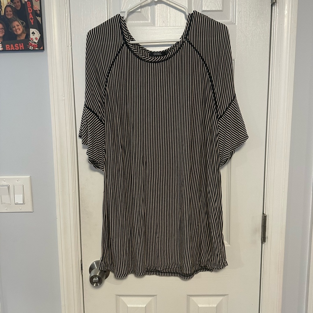 Cure 1X‎ Striped Shirt Black Tan (L3)